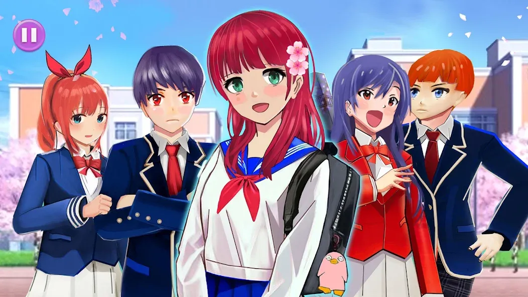 Anime High School Life [МОД: Много монет, Открытые уровни и Мега MOD] Screenshot 4