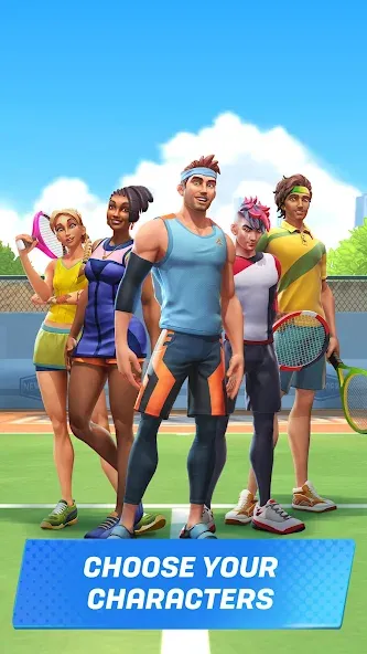 Tennis Clash: Multiplayer Game (Теннис Клаш) [МОД: Меню, Бесконечные монеты и Открытые уровни] Screenshot 5