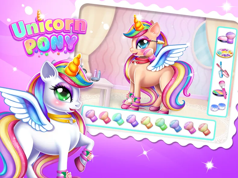 Unicorn Dress up Girls Game [МОД: Бесконечные деньги, Монеты и Мега MOD] Screenshot 1