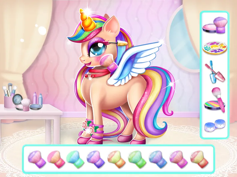Unicorn Dress up Girls Game [МОД: Бесконечные деньги, Монеты и Мега MOD] Screenshot 4