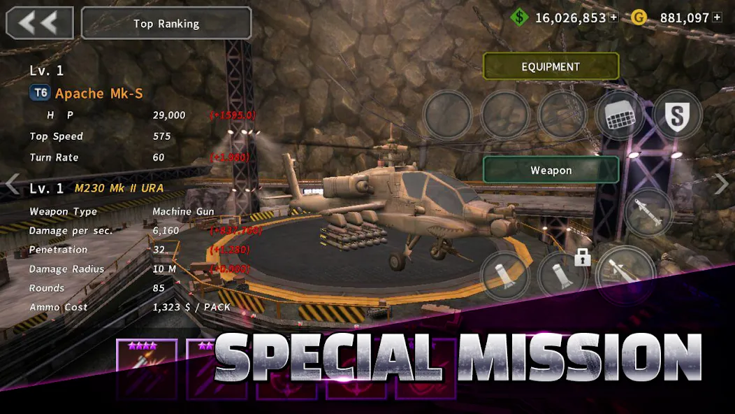 GUNSHIP BATTLE: Helicopter 3D [МОД: Деньги, Монеты и Меню MOD] Screenshot 3