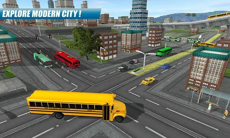 School Bus Driving Game [МОД: Много денег, Монет и Все открыто] Screenshot 3