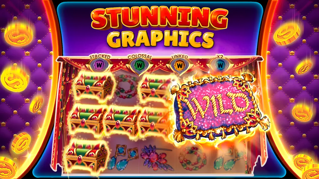 Slots UP - online casino game (Слотс АП) [МОД: Бесконечные деньги, Монеты и Мега MOD] Screenshot 3