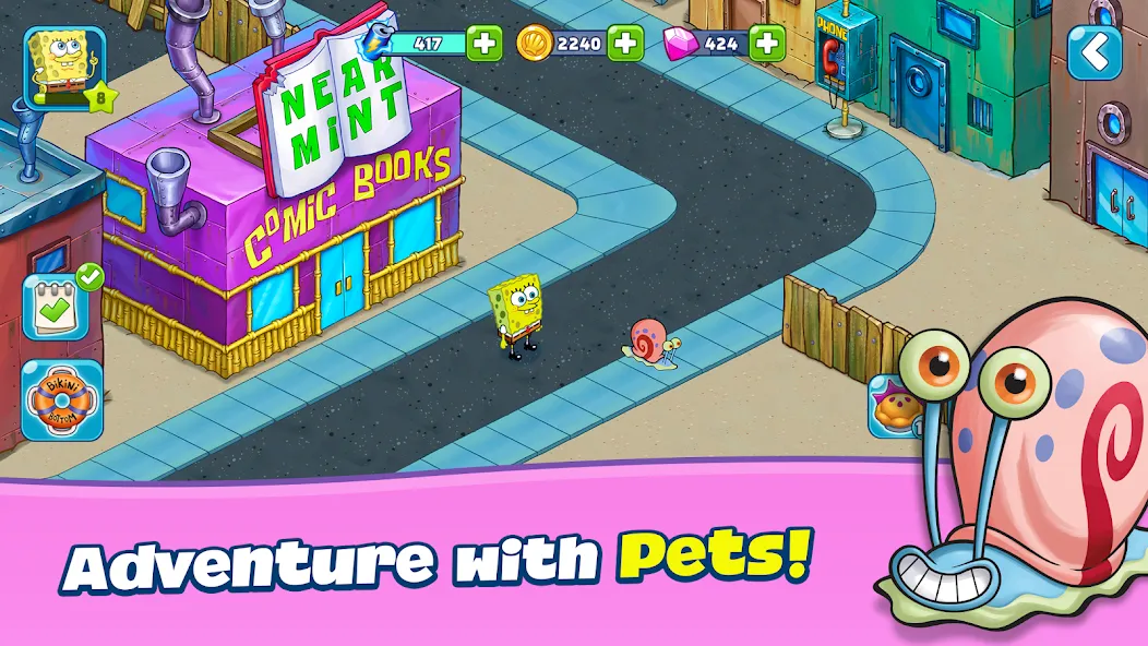 SpongeBob Adventures: In A Jam (Спанч Боб приключения) [МОД: Меню, Бесконечные монеты и Открытые уровни] Screenshot 5