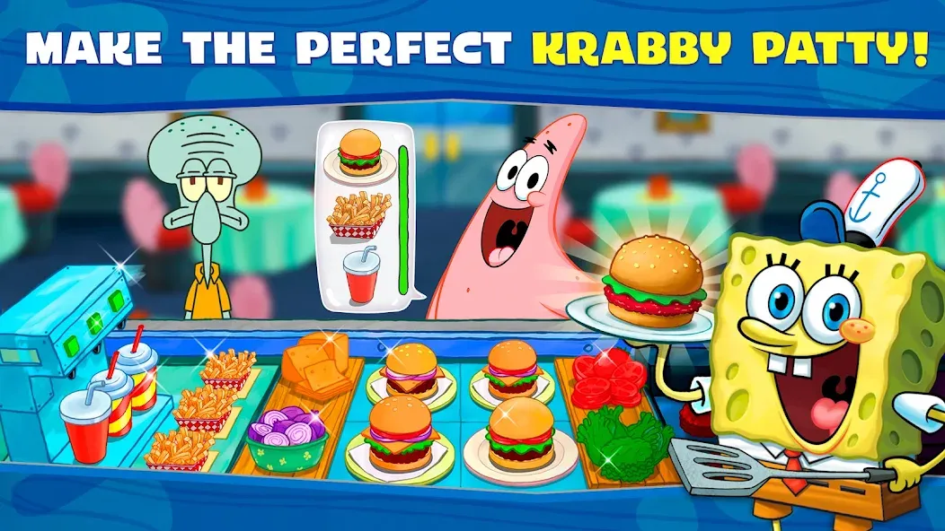 SpongeBob: Krusty Cook-Off [МОД: Много монет, Открытые уровни и Мега MOD] Screenshot 2