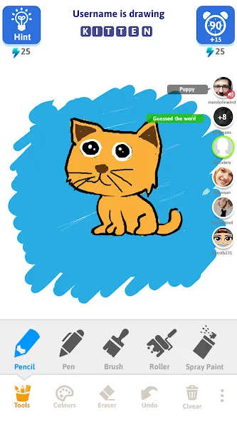Draw N Guess Multiplayer [МОД: Много монет, Открытые уровни и Мега MOD] Screenshot 1