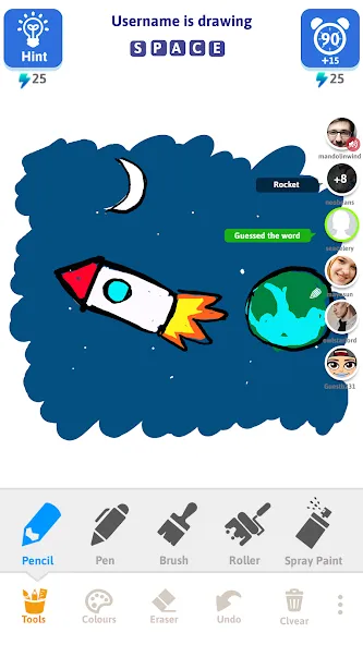 Draw N Guess Multiplayer [МОД: Много монет, Открытые уровни и Мега MOD] Screenshot 3