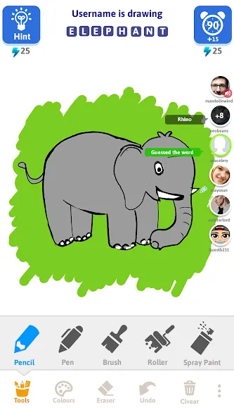 Draw N Guess Multiplayer [МОД: Много монет, Открытые уровни и Мега MOD] Screenshot 4