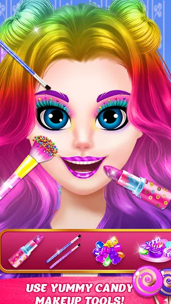 DIY Candy Makeup-Beauty Salon (ДИУАИ Мейкап) [МОД: Все открыто, Дополнительные деньги и Меню MOD] Screenshot 2