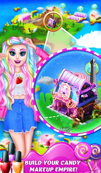 DIY Candy Makeup-Beauty Salon (ДИУАИ Мейкап) [МОД: Все открыто, Дополнительные деньги и Меню MOD] Screenshot 4