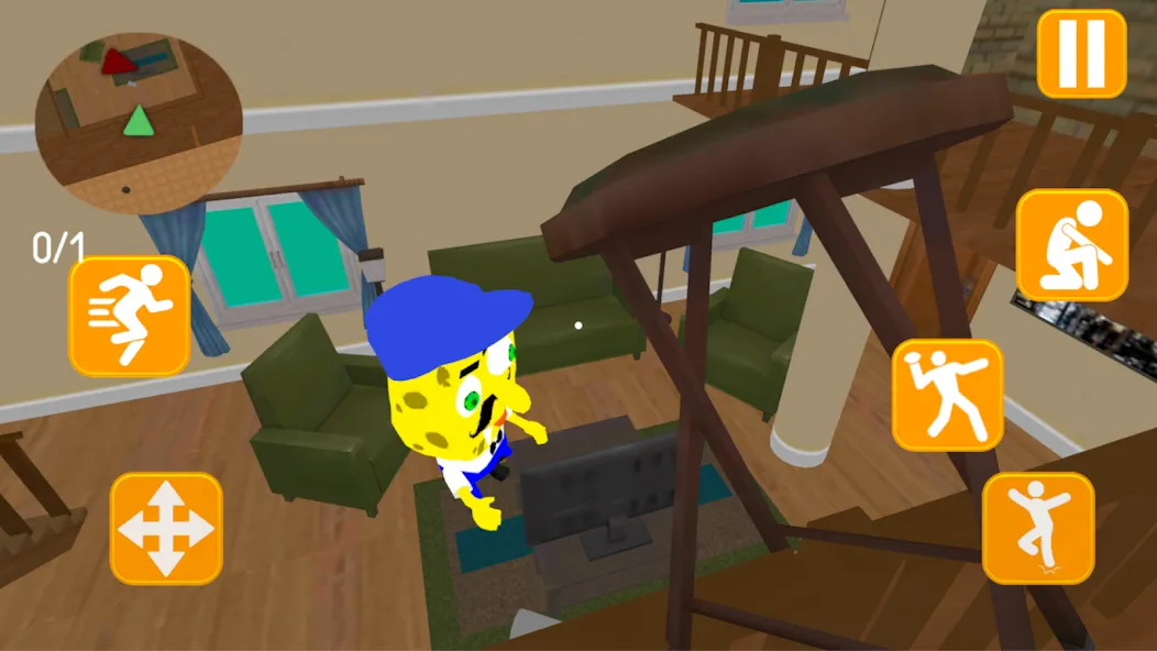 Neighbor Sponge. Scary Secret [МОД: Много денег, Монет и Все открыто] Screenshot 4