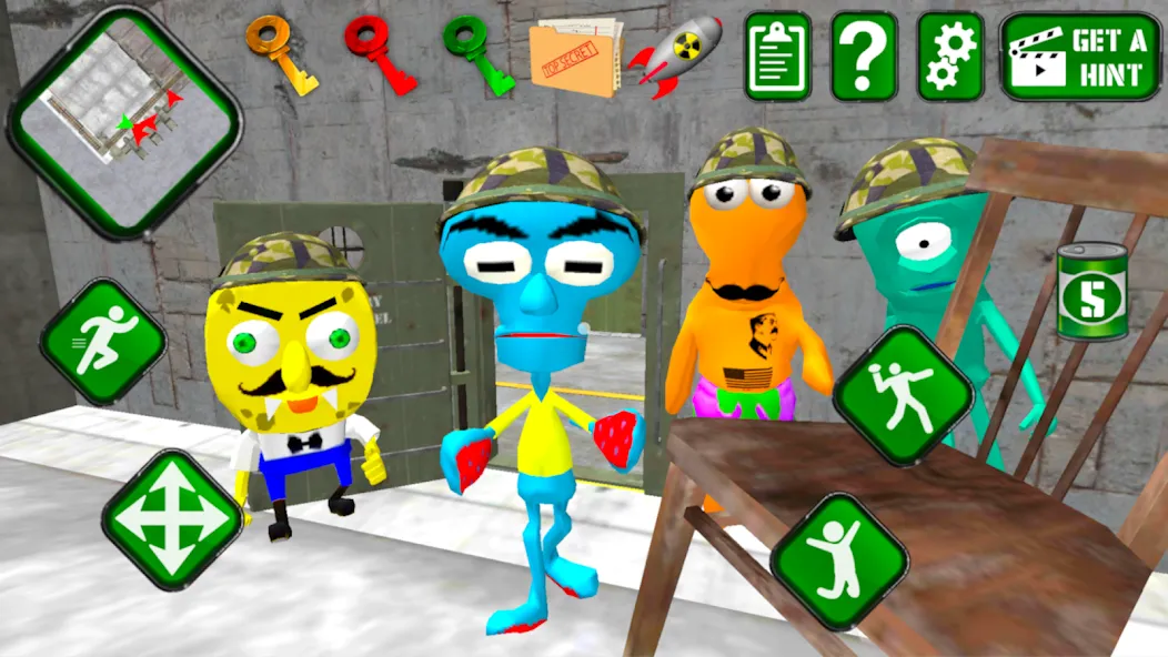Sponge Area 51. Neighbor Alien [МОД: Деньги, Монеты и Меню MOD] Screenshot 4