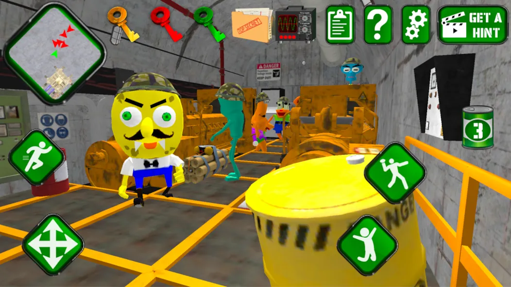 Sponge Area 51. Neighbor Alien [МОД: Деньги, Монеты и Меню MOD] Screenshot 5