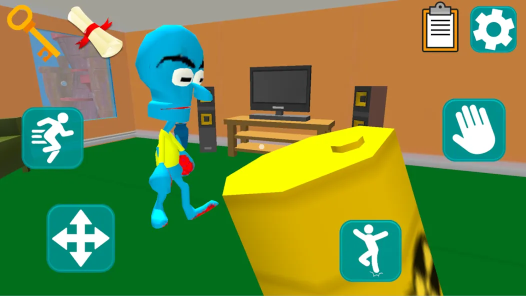 Squid Neighbor. Sponge Escape [МОД: Все открыто, Дополнительные деньги и Меню MOD] Screenshot 3