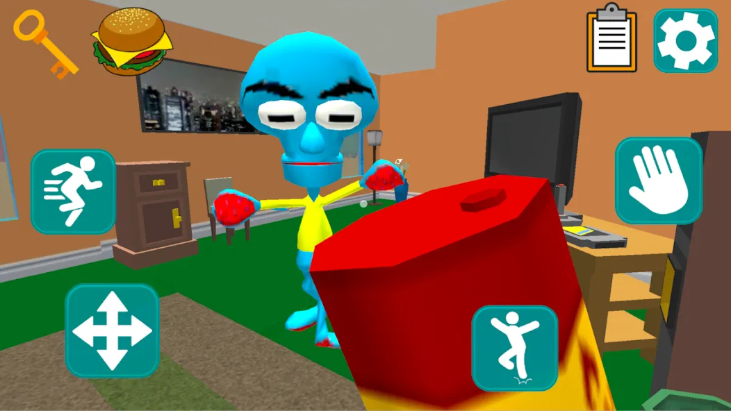 Squid Neighbor. Sponge Escape [МОД: Все открыто, Дополнительные деньги и Меню MOD] Screenshot 4