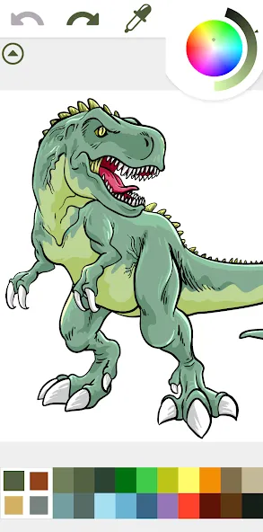 Dinosaurs Coloring Book Dino [МОД: Меню, Бесконечные монеты и Открытые уровни] Screenshot 1
