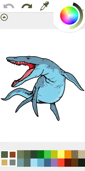 Dinosaurs Coloring Book Dino [МОД: Меню, Бесконечные монеты и Открытые уровни] Screenshot 4