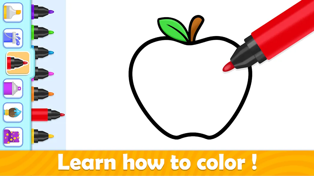 Toddler Coloring Book For Kids [МОД: Бесконечные деньги, Монеты и Мега MOD] Screenshot 1