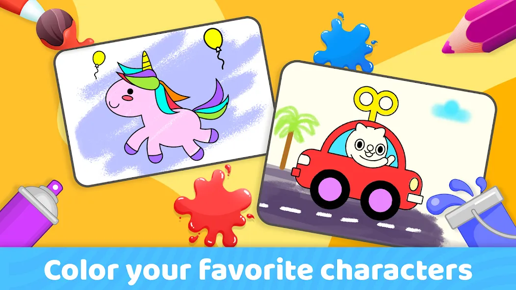 Toddler Coloring Book For Kids [МОД: Бесконечные деньги, Монеты и Мега MOD] Screenshot 2