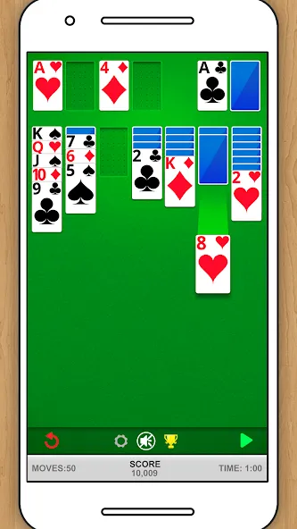 SOLITAIRE CLASSIC CARD GAME [МОД: Бесконечные деньги, Монеты и Мега MOD] Screenshot 2