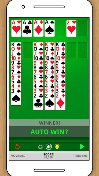 SOLITAIRE CLASSIC CARD GAME [МОД: Бесконечные деньги, Монеты и Мега MOD] Screenshot 3