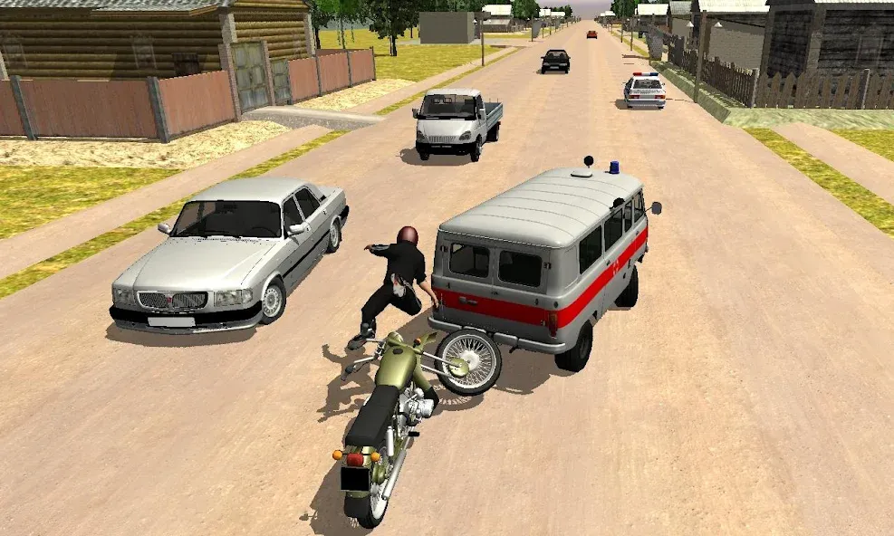 Russian Moto Traffic Rider 3D [МОД: Много монет, Открытые уровни и Мега MOD] Screenshot 4