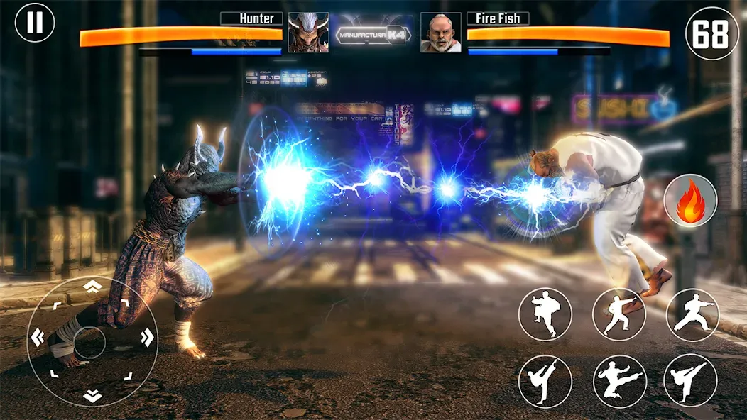 Kung Fu Fighting Karate Games (Кунгфу файтинг карате игры) [МОД: Все открыто, Дополнительные деньги и Меню MOD] Screenshot 2