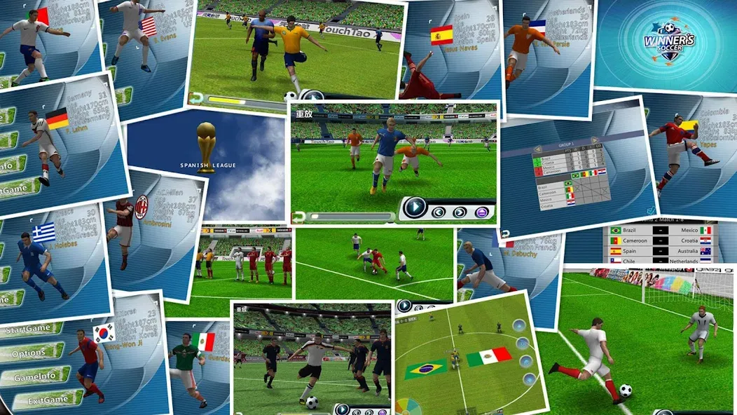 Winner Soccer Evo Elite [МОД: Все открыто, Дополнительные деньги и Меню MOD] Screenshot 1