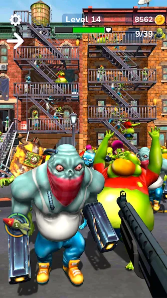 Tower Gunner: Zombie Shooter (Тауэр Ганнер) [МОД: Меню, Бесконечные монеты и Открытые уровни] Screenshot 1