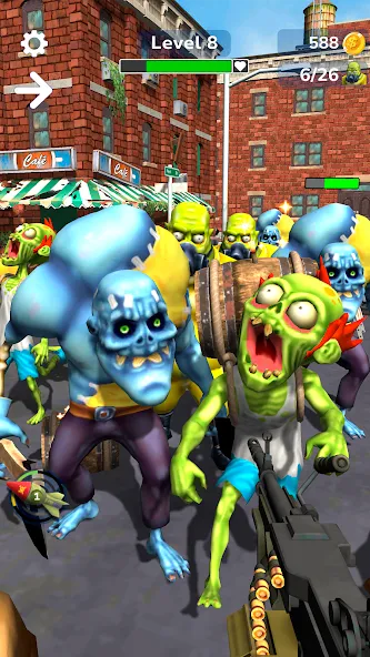 Tower Gunner: Zombie Shooter (Тауэр Ганнер) [МОД: Меню, Бесконечные монеты и Открытые уровни] Screenshot 3