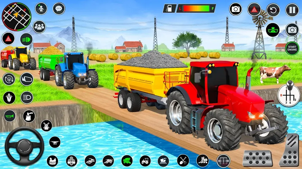 Real Tractor Driving Games (Риал Трактор Драйвинг Геймс) [МОД: Много денег, Монет и Все открыто] Screenshot 1