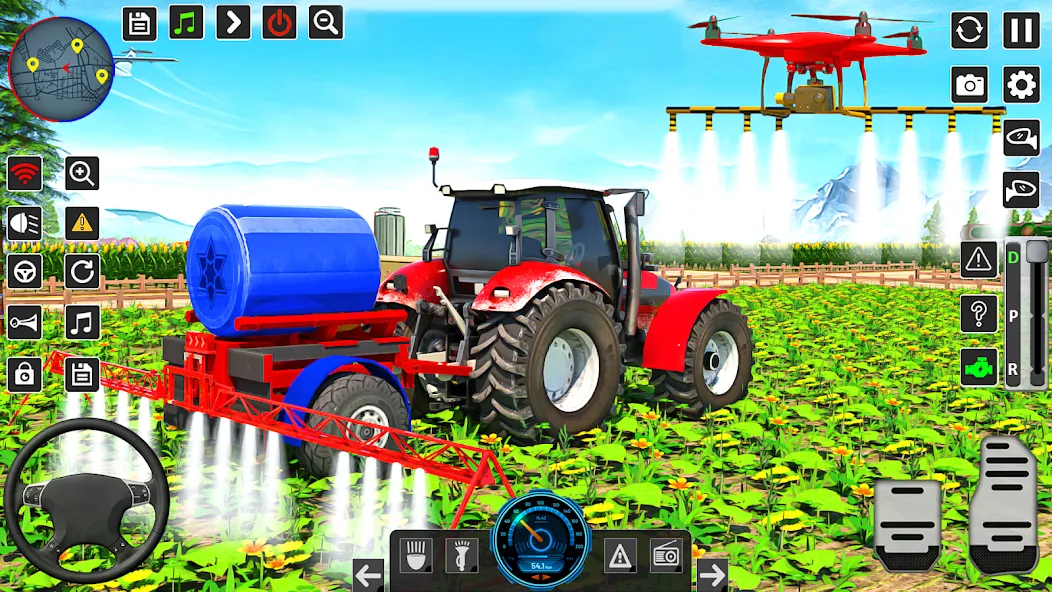 Real Tractor Driving Games (Риал Трактор Драйвинг Геймс) [МОД: Много денег, Монет и Все открыто] Screenshot 4