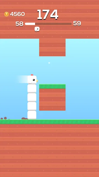 Square Bird - Flappy Chicken (Сквер Брд) [МОД: Все открыто, Дополнительные деньги и Меню MOD] Screenshot 1