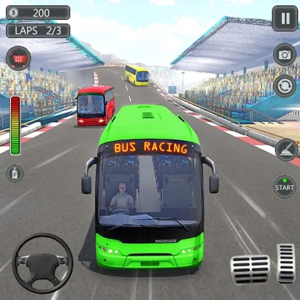 Coach Bus Games: Bus Simulator (Коуч Бас Геймс) [МОД: Меню, Бесконечные монеты и Открытые уровни] Screenshot 1