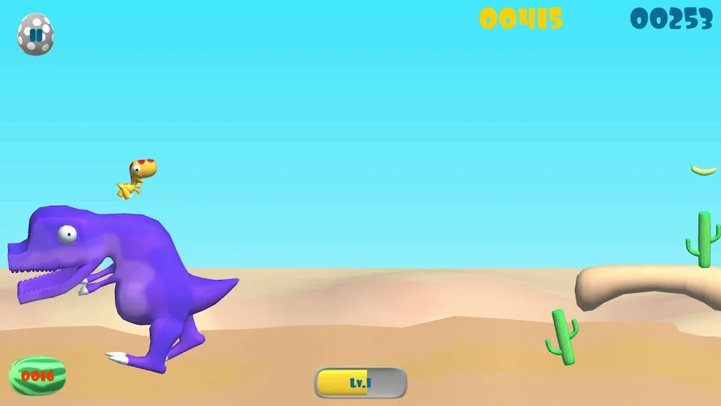 Dinosaur Run (Динозавр Ран) [МОД: Деньги, Монеты и Меню MOD] Screenshot 1