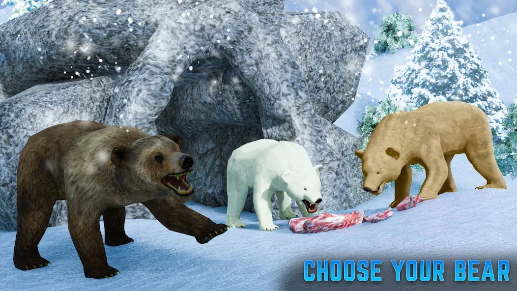Polar Bear Family Survival [МОД: Деньги, Монеты и Меню MOD] Screenshot 2