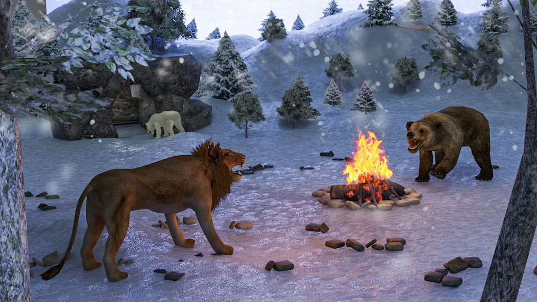 Polar Bear Family Survival [МОД: Деньги, Монеты и Меню MOD] Screenshot 3