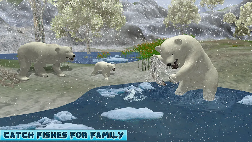 Polar Bear Family Survival [МОД: Деньги, Монеты и Меню MOD] Screenshot 4