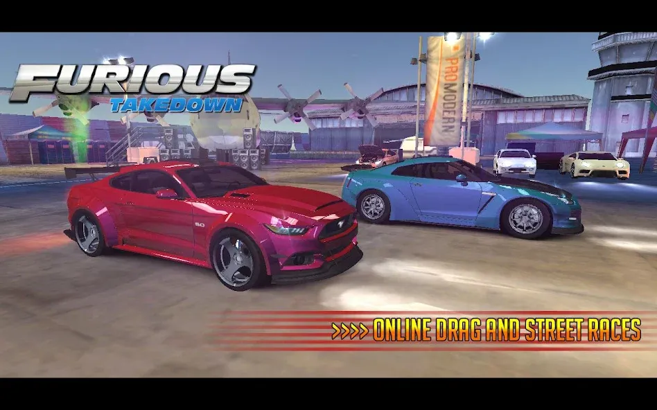 Furious: Takedown Racing (Фьюриъс) [МОД: Деньги, Монеты и Меню MOD] Screenshot 2