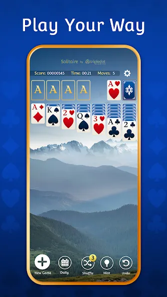 Solitaire: Classic Card Games [МОД: Меню, Бесконечные монеты и Открытые уровни] Screenshot 5