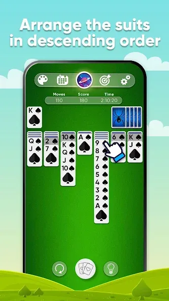 Spider Solitaire (Спайдер Солитер) [МОД: Все открыто, Дополнительные деньги и Меню MOD] Screenshot 2