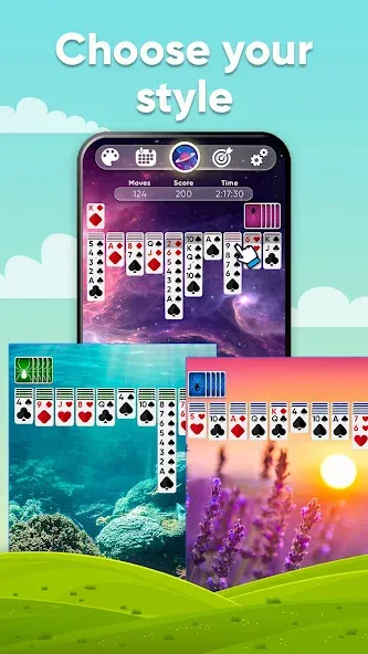 Spider Solitaire (Спайдер Солитер) [МОД: Все открыто, Дополнительные деньги и Меню MOD] Screenshot 3