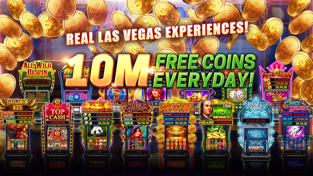 Play Las Vegas - Casino Slots (Плей Лас Вегас) [МОД: Много монет, Открытые уровни и Мега MOD] Screenshot 1