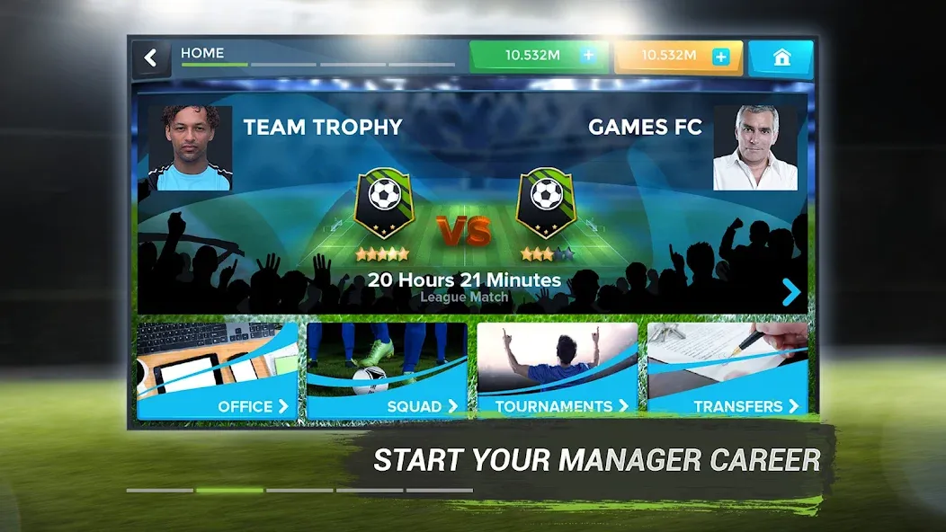 FMU - Football Manager Game (Эфэмуэй) [МОД: Много монет, Открытые уровни и Мега MOD] Screenshot 2