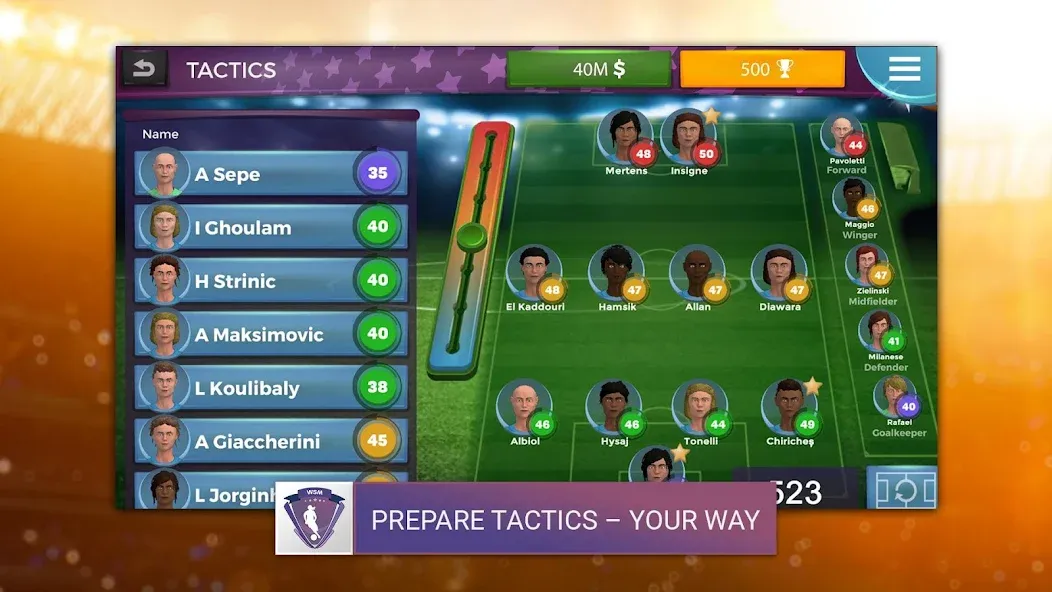 WSM - Women's Soccer Manager (ВСМ) [МОД: Меню, Бесконечные монеты и Открытые уровни] Screenshot 1