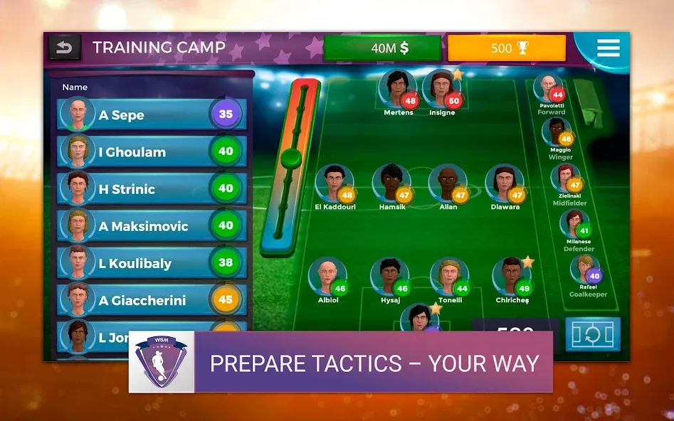 WSM - Women's Soccer Manager (ВСМ) [МОД: Меню, Бесконечные монеты и Открытые уровни] Screenshot 5