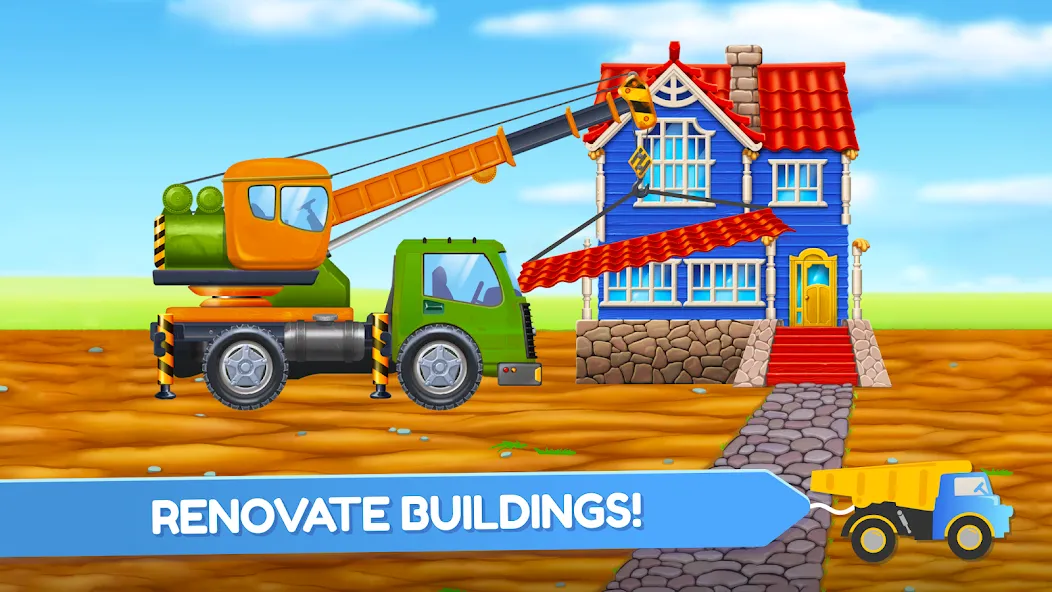 Build a House: Building Trucks [МОД: Много денег, Монет и Все открыто] Screenshot 2
