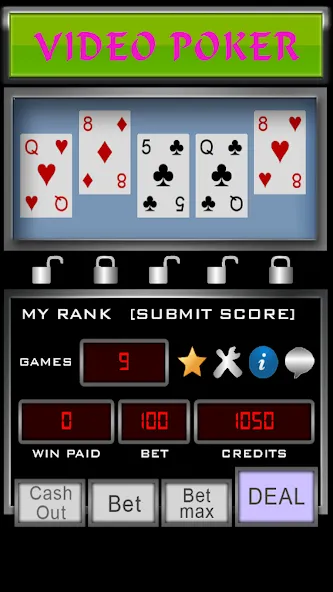 Video Poker (Видео Покер) [МОД: Все открыто, Дополнительные деньги и Меню MOD] Screenshot 2
