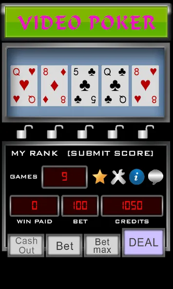 Video Poker (Видео Покер) [МОД: Все открыто, Дополнительные деньги и Меню MOD] Screenshot 3