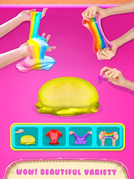 Make Fluffy Slime Maker Game [МОД: Деньги, Монеты и Меню MOD] Screenshot 4